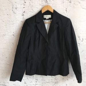 JONES NEW YORK BLACK STRIPE BLAZER 6